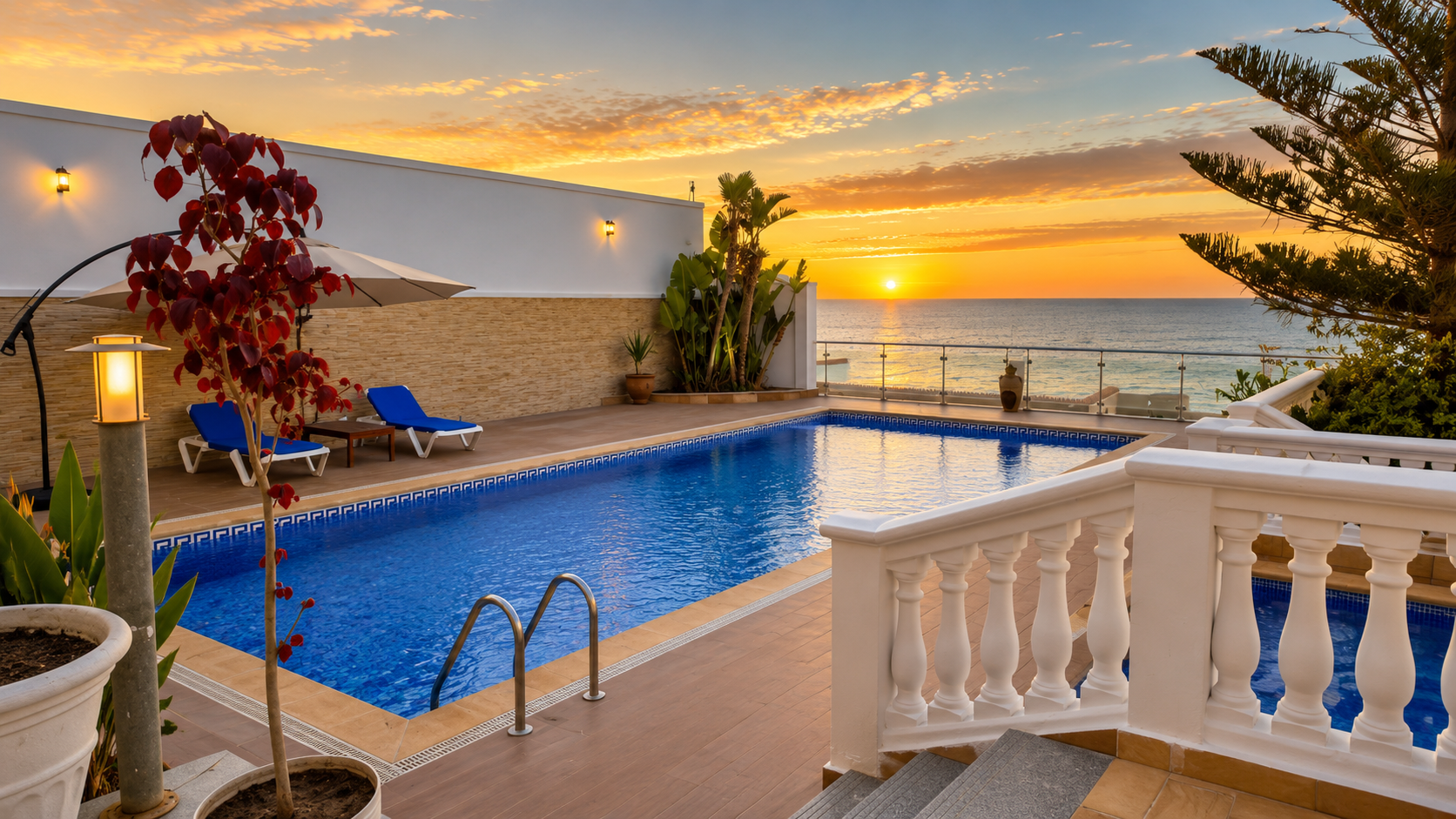 Villa double piscine vue mer à Aïn Turk